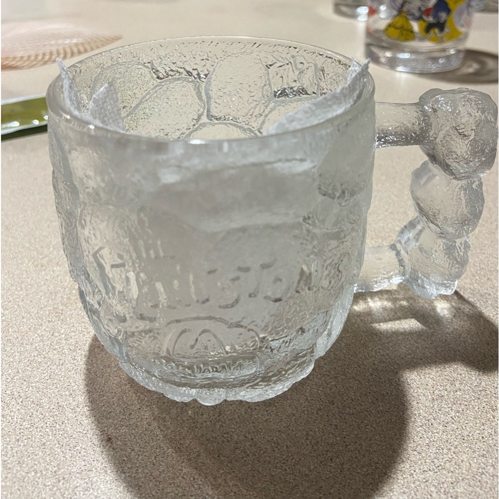 Disney/McDonalds collaboration mug, Flintstones, Rocky Road,Mammoth, 1993, 7 oz.